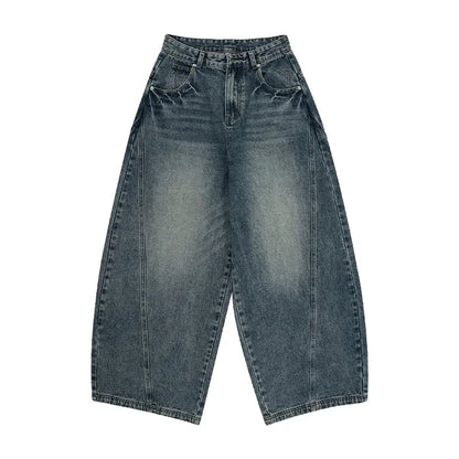 DARK BLUE BAGGY STYLE WIDE FIT PANTS