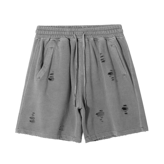 DISTRESSED COTTON SHORTS
