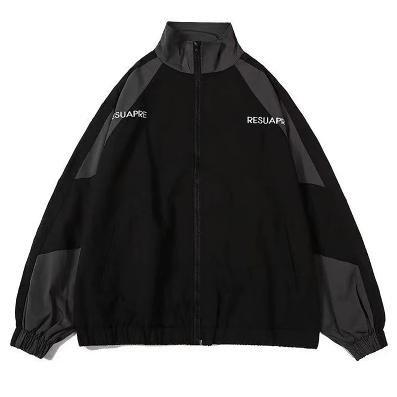 BAGGY VARSITY ZIP UP HOODIE