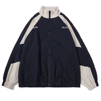BAGGY VARSITY ZIP UP HOODIE