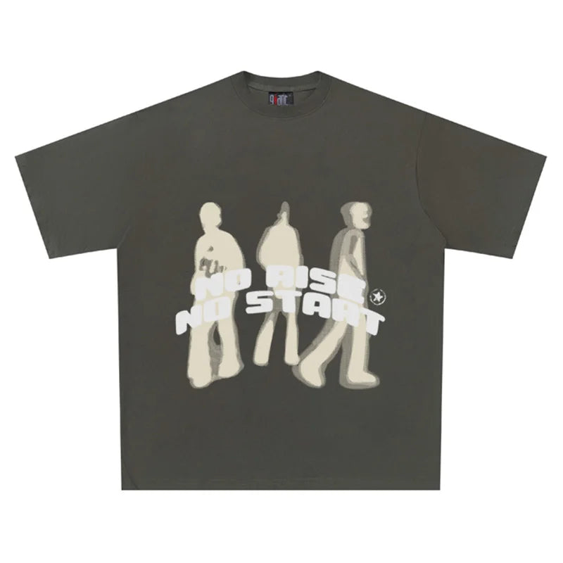 NO RISE NO START GRAPHIC TEE SHIRT